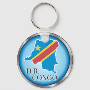 African country buttons keychain