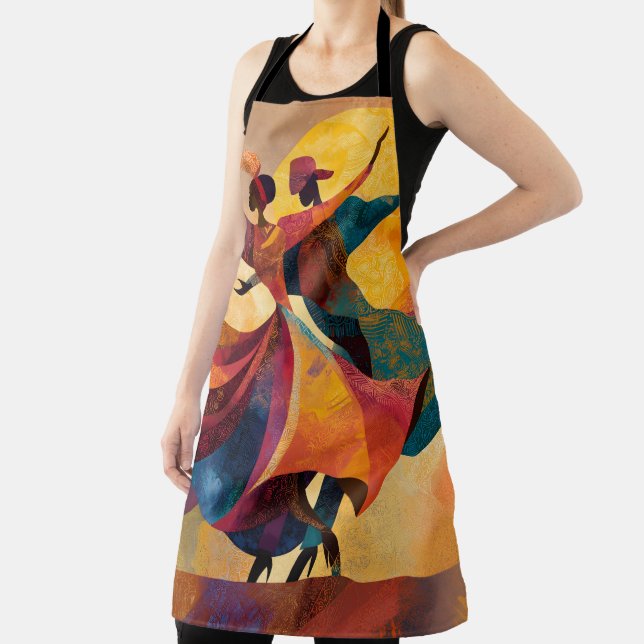 African Couple Dancing Art Print  Apron (Insitu)