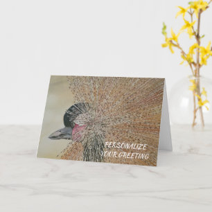 African Crane Bird Customizable Card