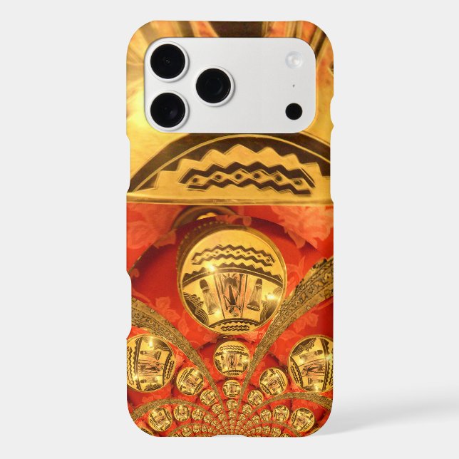 African Cultural Art: Rich Golden Red Design (Back)