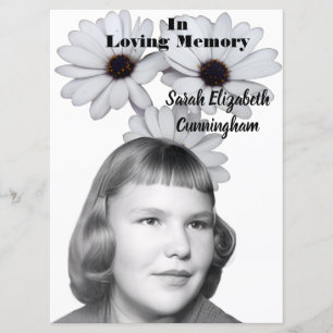 African Daisies Memorial Service Photo Quote Program