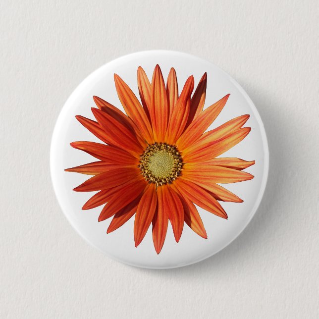 African Daisy 2 Inch Round Button (Front)