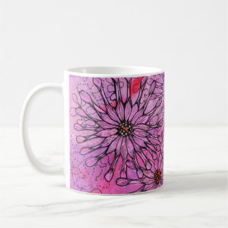 African Daisy Cape Daisies Pink Flowers Floral Art Coffee Mug