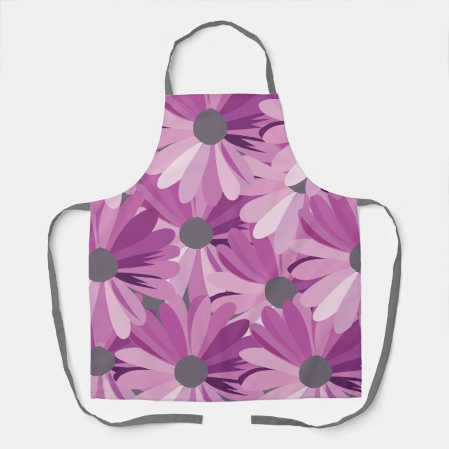 African Daisy Flower Floral Apron (Front)