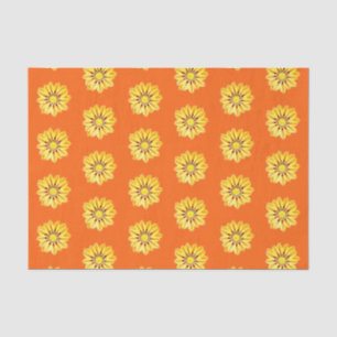 African Daisy / Gazania, Orange and Yellow Tissue Paper