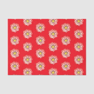 African Daisy / Gazania Red and White Striped Tissue Paper