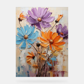 African Daisy - Impasto Floral Acrylic Sign