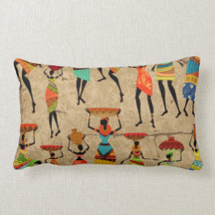 African dance ladies lumbar pillow