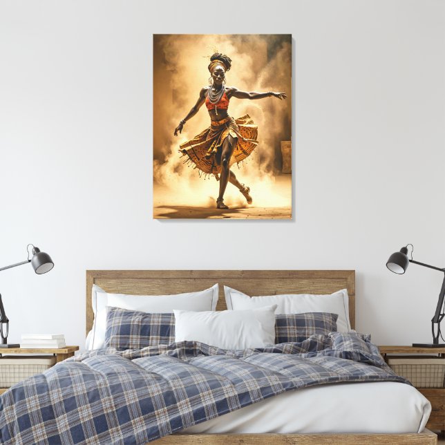 African Dancer Canvas Art (Insitu(Bedroom))