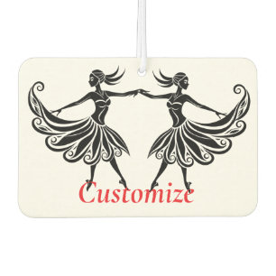 African Dancer Silhouette Art Thunder_Thunder_Cove Air Freshener