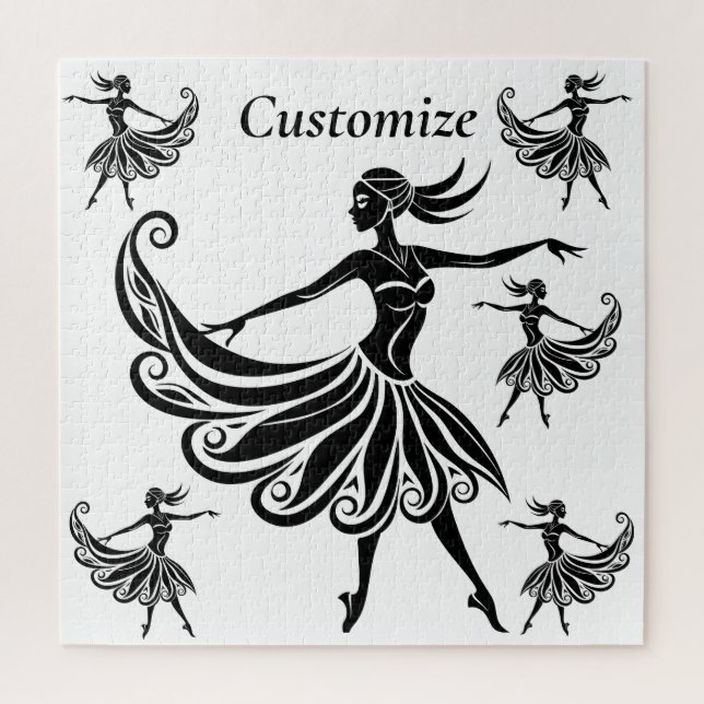 African Dancer Silhouette Art Thunder_Thunder_Cove Jigsaw Puzzle (Vertical)