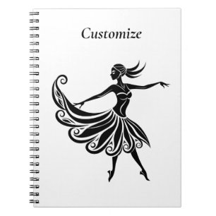 African Dancer Silhouette Art Thunder_Thunder_Cove Notebook