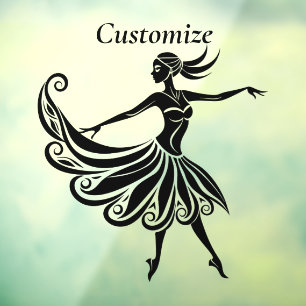 African Dancer Silhouette Art Thunder_Thunder_Cove Window Cling