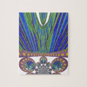 African decorative pattern modern design colours jigsaw puzzle