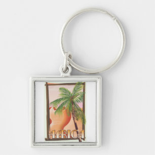 African desert travel poster keychain