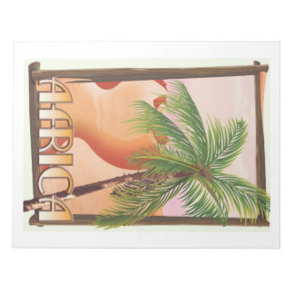 African desert travel poster notepad