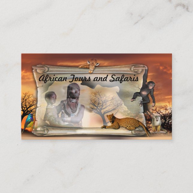 African design  business card (Front)