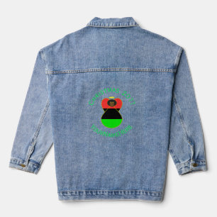 African Diaspora Angel Christmas Flag Personalized Denim Jacket