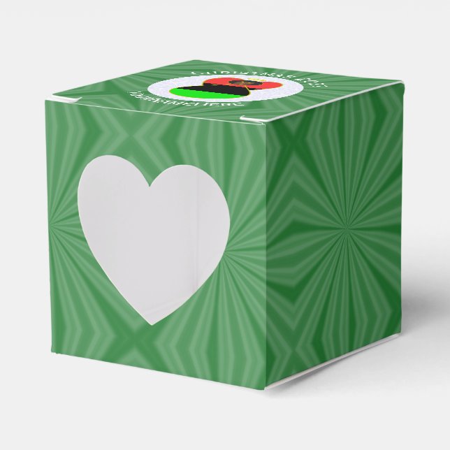 African Diaspora Angel Christmas Flag Personalized Favor Box (Front Side)