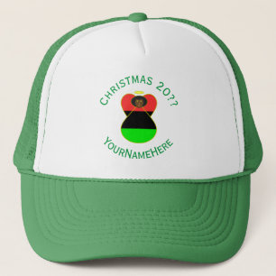 African Diaspora Angel Christmas Flag Personalized Trucker Hat