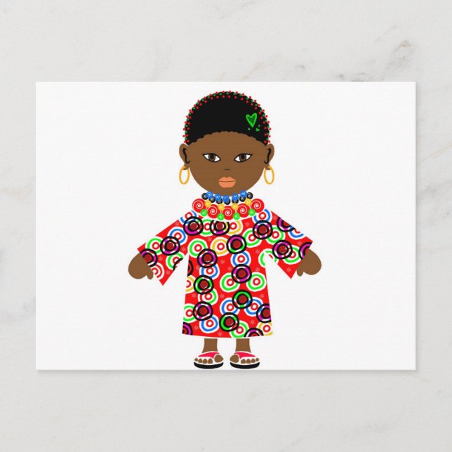 African Doll Postcard (Front)