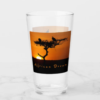 African Dream sunset romantic photo with text Glass