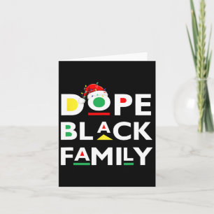 African Drug Black Family Afro Team Santa Matching Card