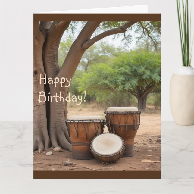African Drums Card (Front)