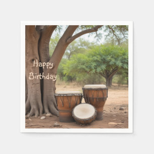 African Drums Napkin