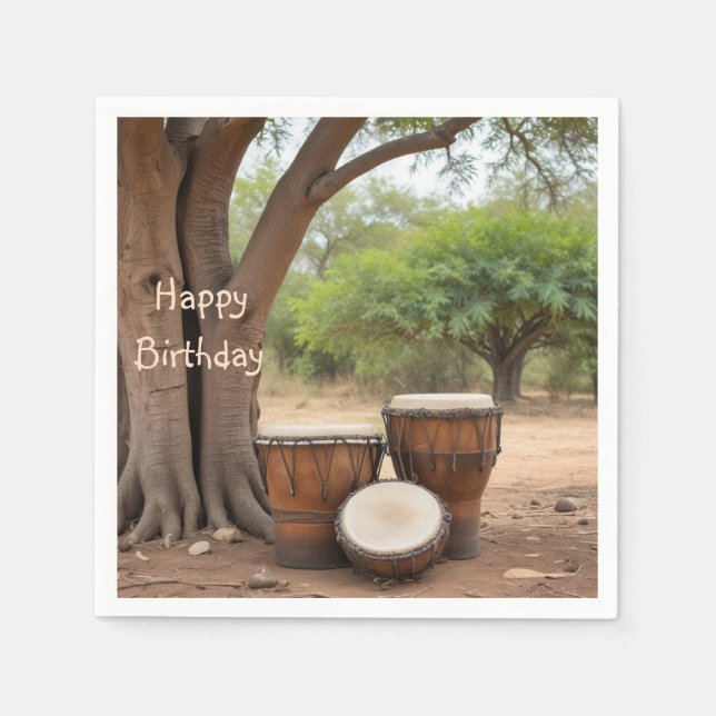 African Drums Napkin (Front)