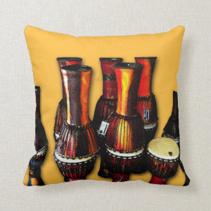 African Drums Throw Pillow