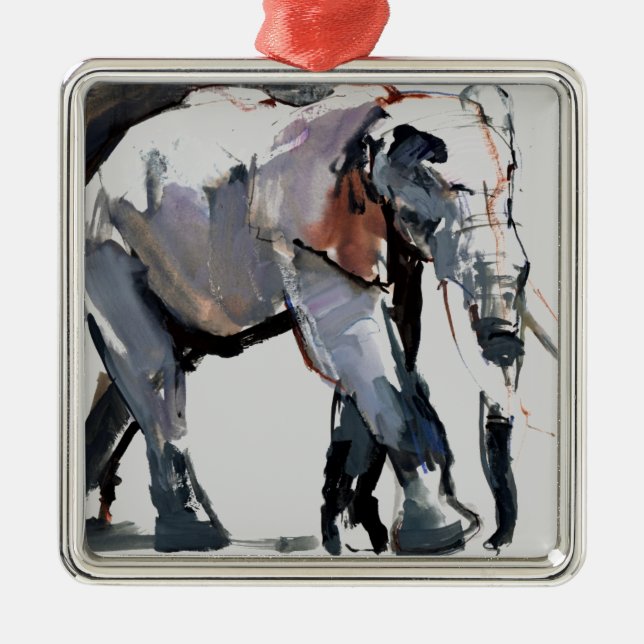 African Elephant 2012 Metal Ornament (Front)