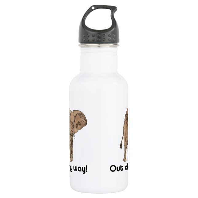 African Elephant 532 Ml Water Bottle (Front)