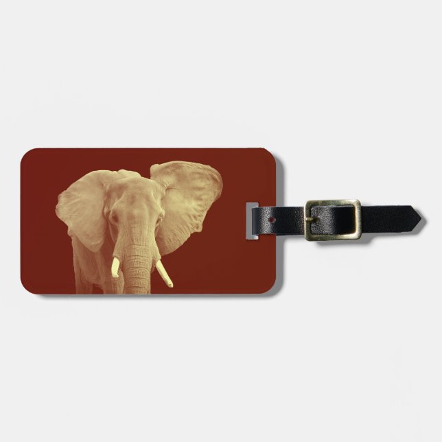 African Elephant - Address Luggage Tag (Front Horizontal)