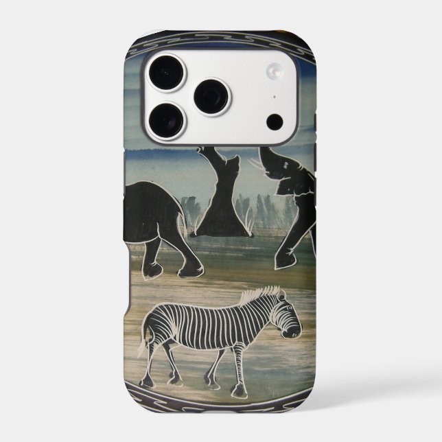 African Elephant Art Print (Back)