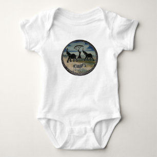 African Elephant Art Print Baby Bodysuit