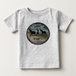 African Elephant Art Print Baby T-Shirt