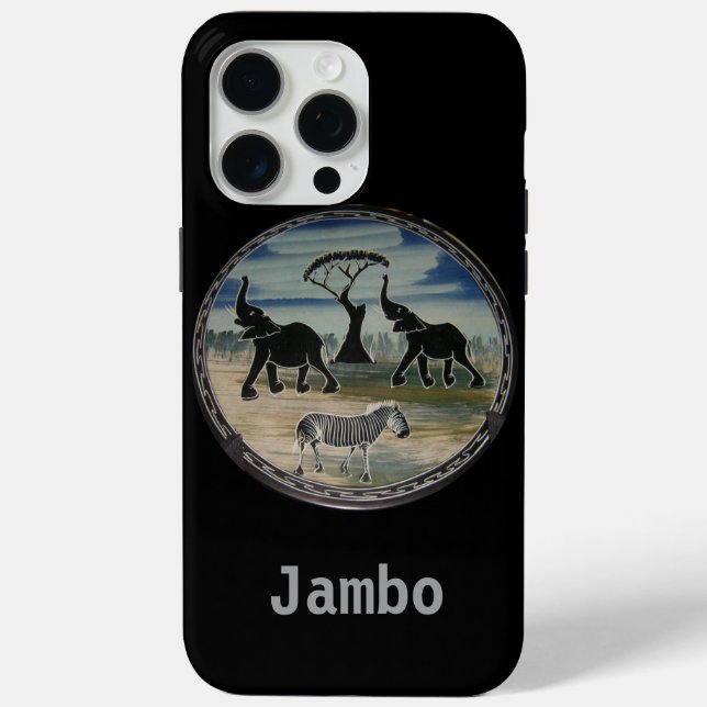 African Elephant Art Print Case-Mate iPhone Case (Back)