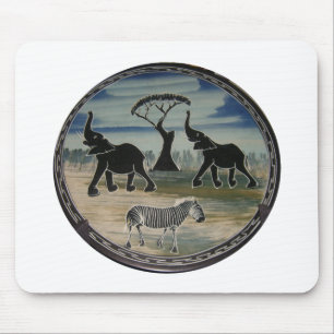 African Elephant Art Print Mouse Pad