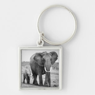 African Elephant & Calves   Kenya, Africa Keychain