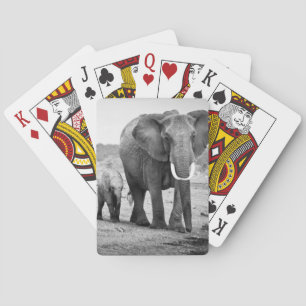 African Elephant & Calves   Kenya, Africa Playing Cards