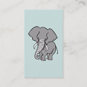African ELEPHANT - Endangered animal - Wildlife - Business Card