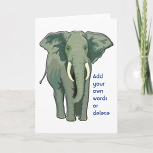 African Elephant Greeting Card