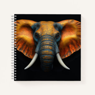 African elephant head  notebook