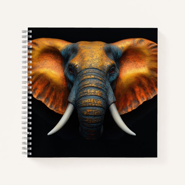 African elephant head  notebook (Front)