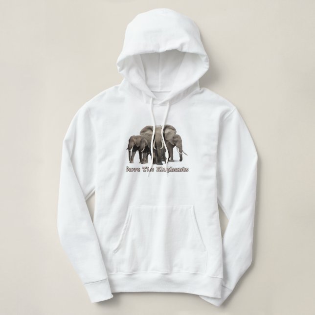 African Elephant Hoodie (Design Front)