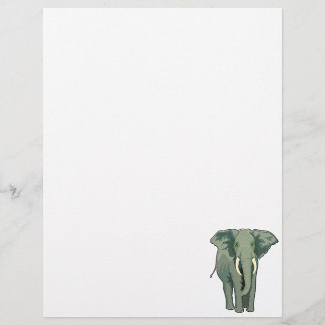 African Elephant Letterhead (Front)