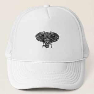 African Elephant Mandala Trucker Hat