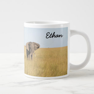 African Elephant Personalize Name Seriously Large Coffee Mug