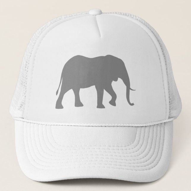 African Elephant Silhouette Trucker Hat (Front)